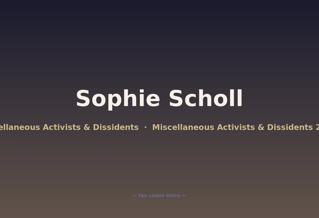 Sophie Scholl